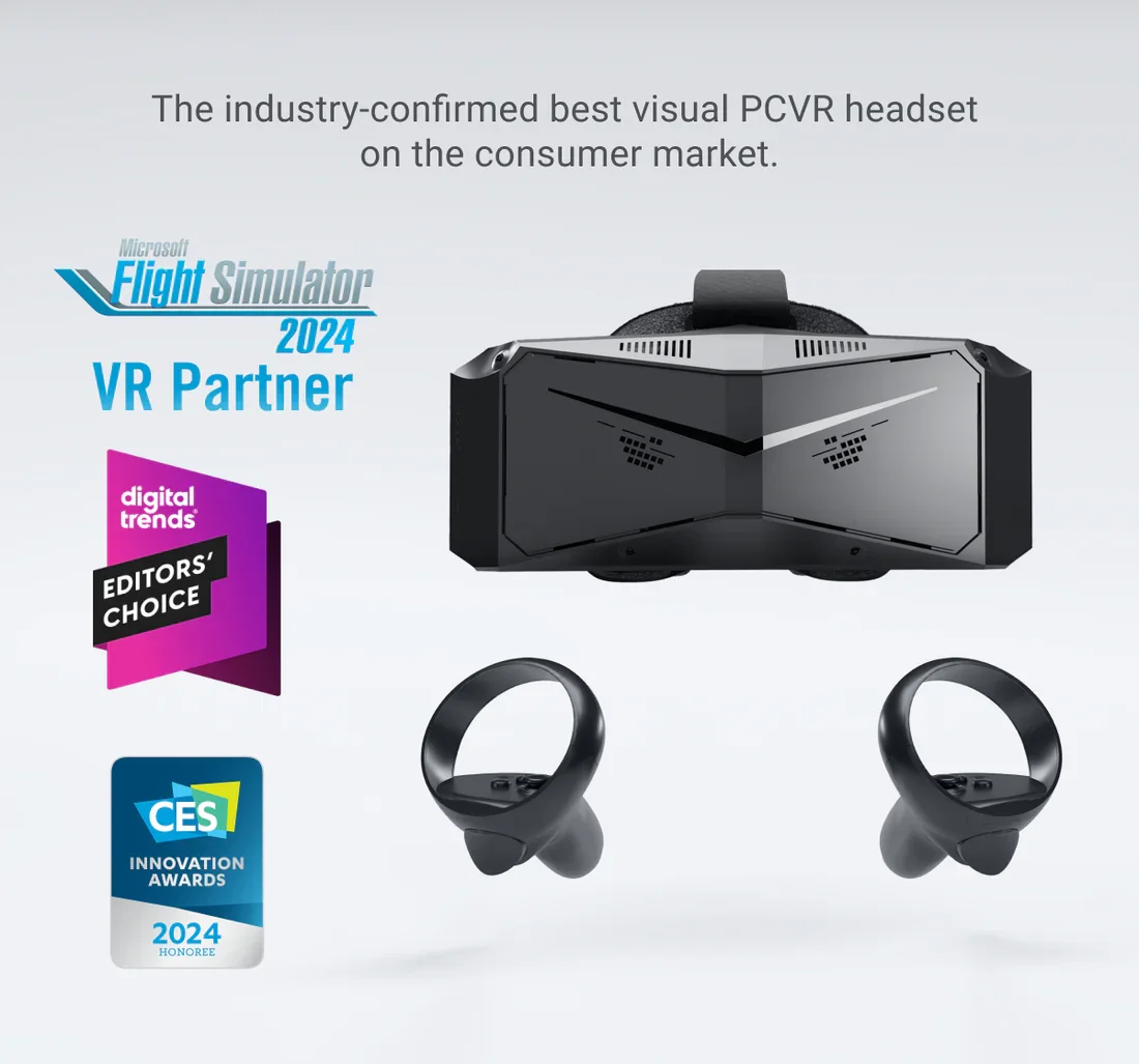Pimax Crystal Light PC VR 해상도(단안 2880x2880) 120Hz 새 목록 눈당 매우 선명한 2880 x 2880 해상도