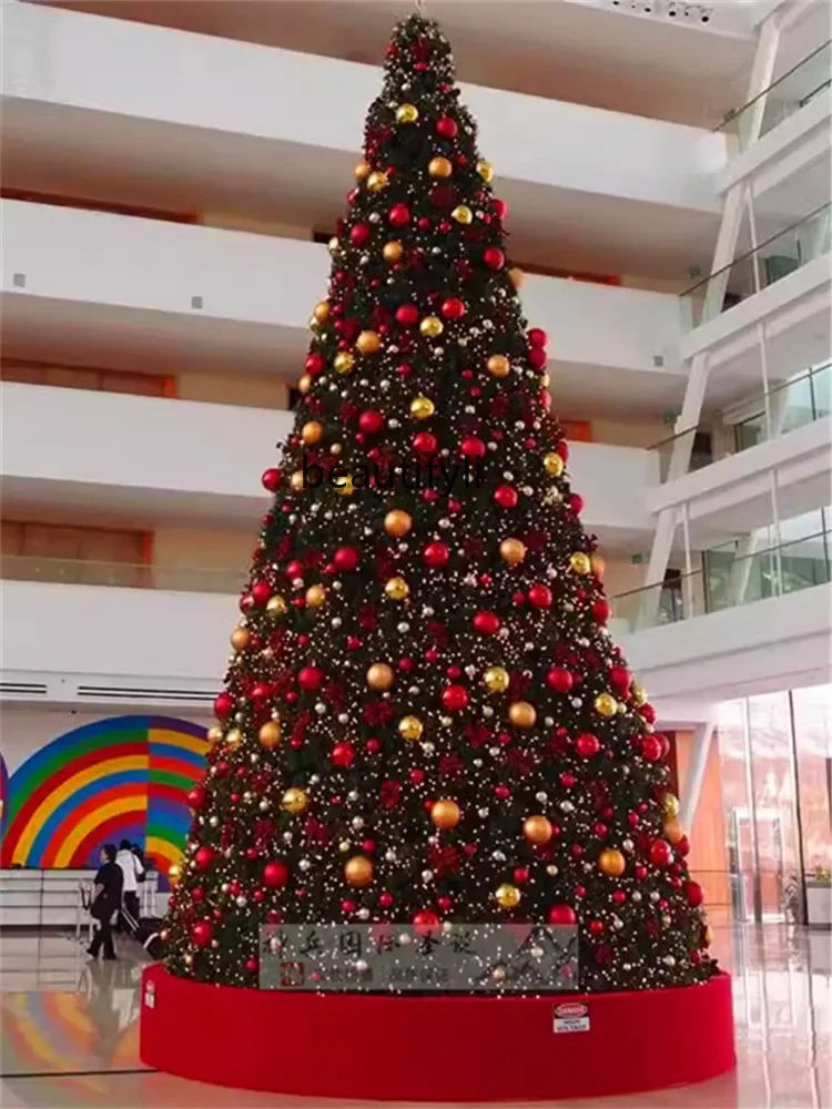 Christmas tree large Christmas shopping mall decoration Christmas tree set 3 meters outdoor frame tree