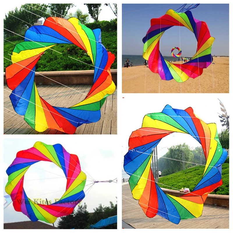 free shipping 2m kite ring flying pendant kite windsocks kite factory nylon kite paraglider recreational parachute steering kite