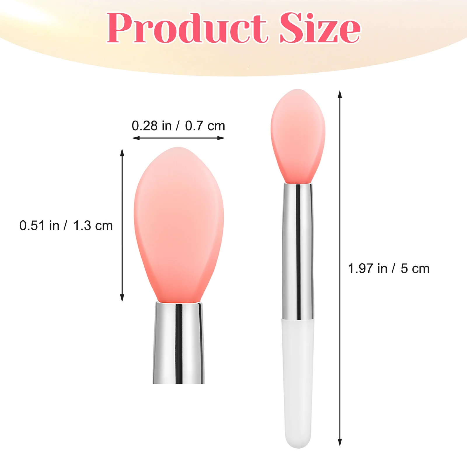 6 pezzi applicatori per rossetto in silicone morbido testa singola trasparente rosa anguria rosso strumenti per pennelli per labbra portatili labbro