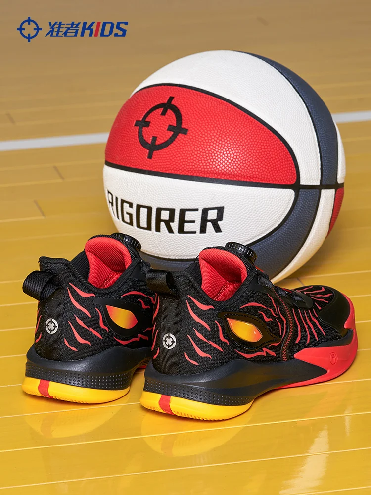 RIGORER  Monster 2 Generation  Children Basketball Shoes Black And Red Men Sports