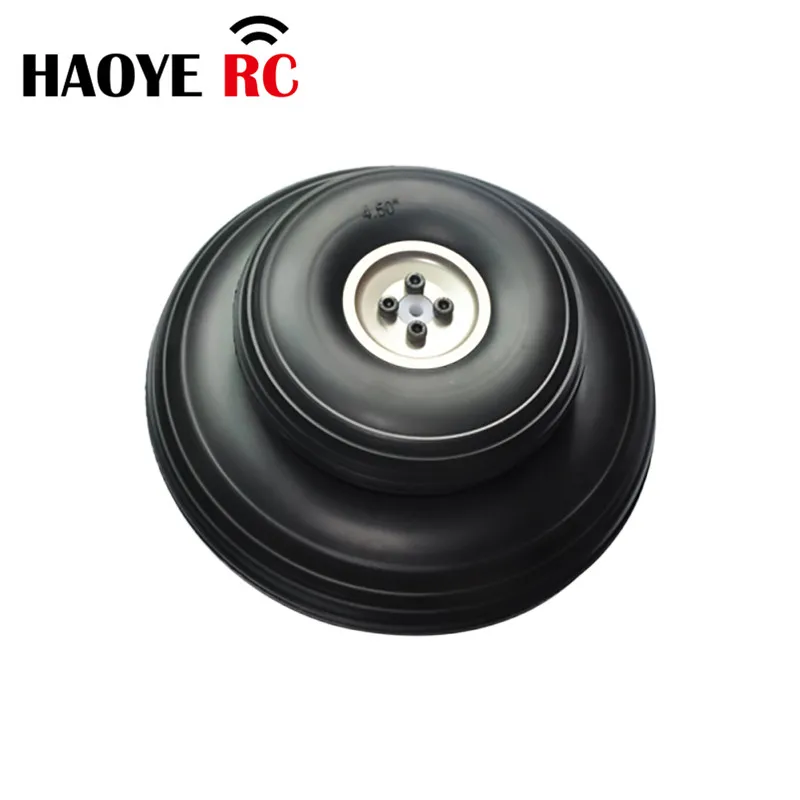 Haoye 2 Pcs/Lot 1-3.75inch High Quality PU Wheel(Alu Hub)Tail Wheel Tires For RC Airplane Replacement Toys DIY Plane Accessory