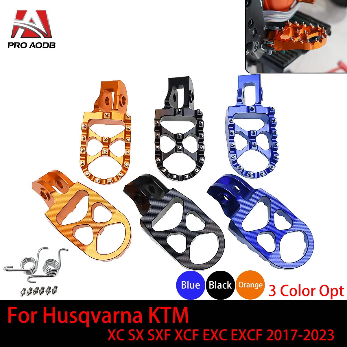 

CNC Foot Pegs Pedal Footrests For Gas Gas Husqvarna KTM XC SX SXF XCF EXC EXCF 85-500 2016-2023 Universal Motorcycle Parts