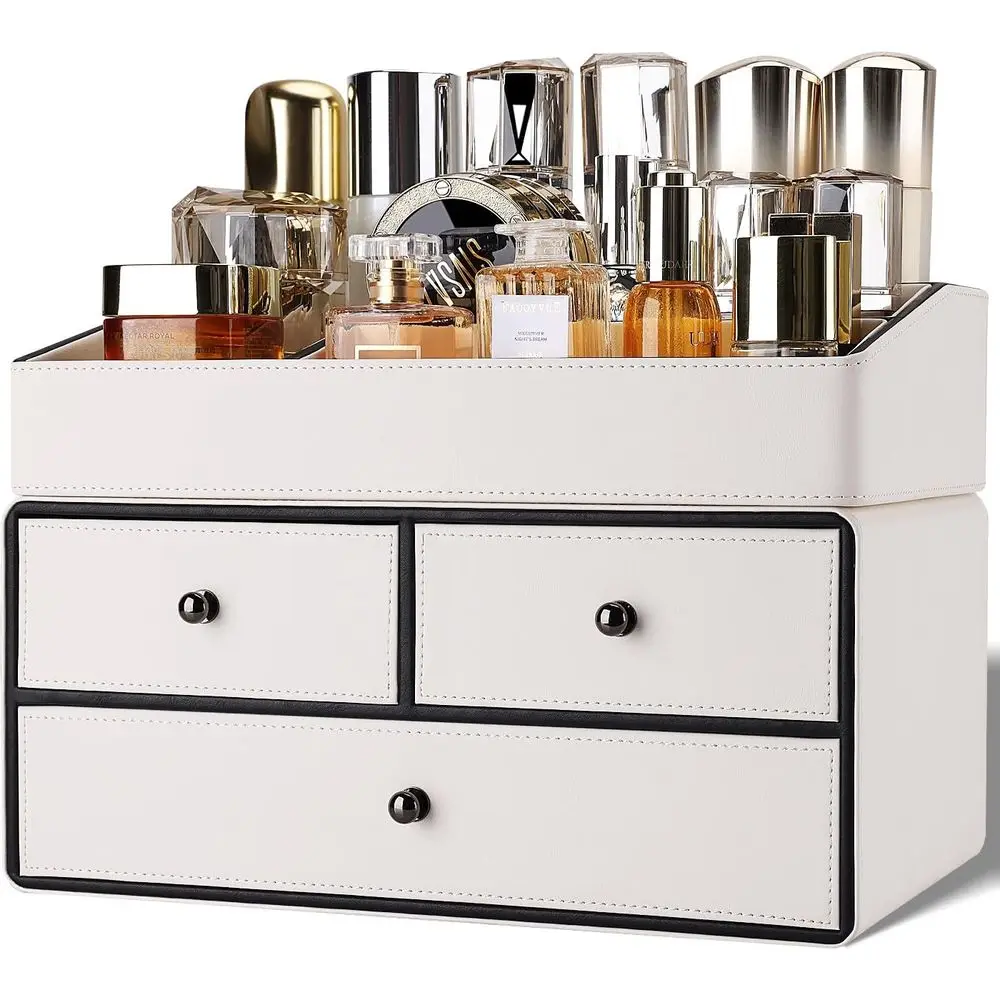 

Makeup Organizer with Drawers for Vanity, Stackable Skincare Holder Dresser Organizer Countertop, Make Up Storage Organizers Cou