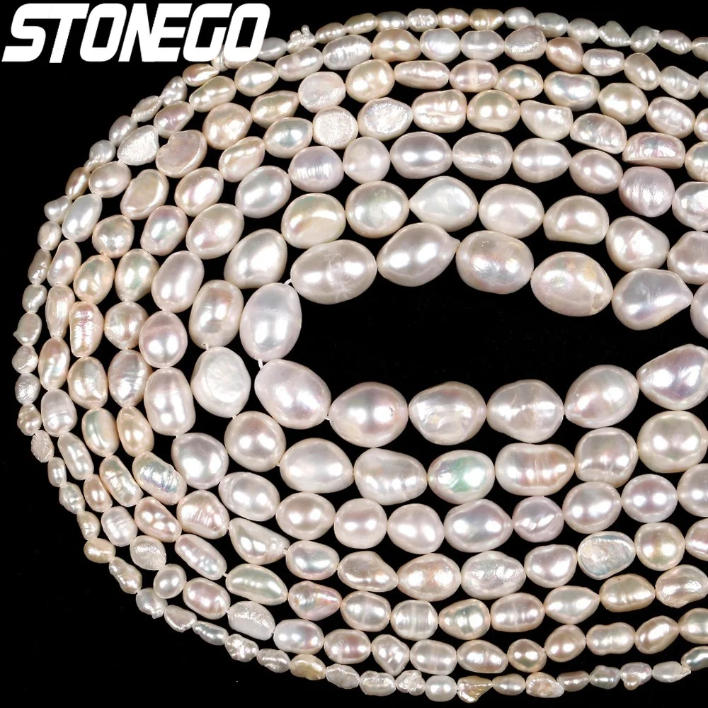 

Freshwater Cultured Pearl White Loose Irregular Pearl Beads for DIY Necklaces Bracelets Jewelry Making