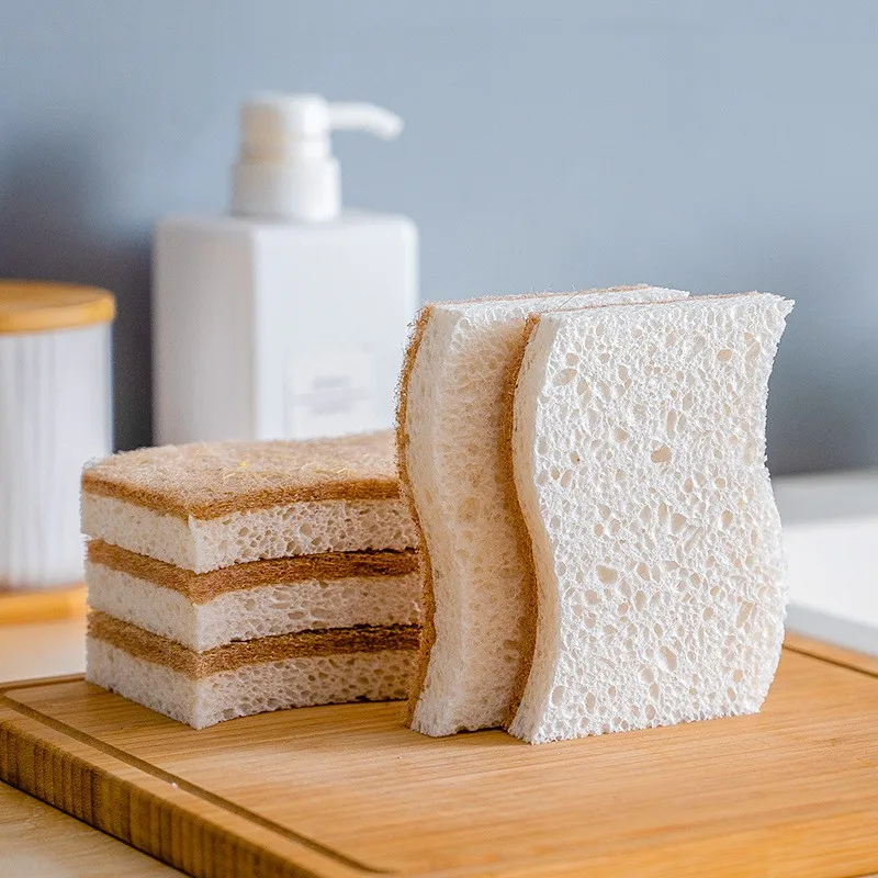 S style dish washing sponge Natural Sisal Wood Pulp Cotton Natural microfiber sponge Kitchen sponge