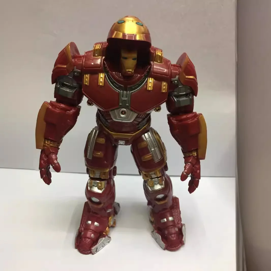 Cartoon Marvel Avengers Hulkbuster Statue Helmets Can Be Opened Model Chest with LED Light Children Fans Charm Gifts Ornament