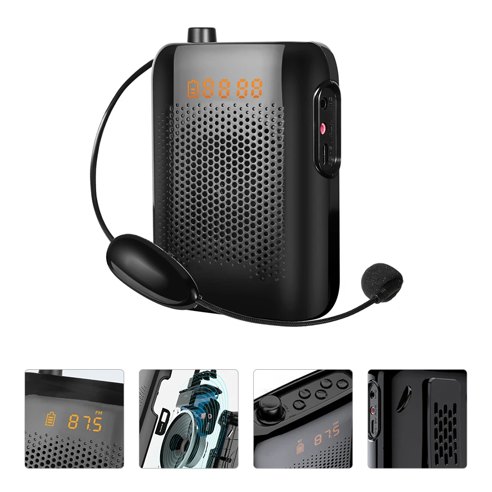 

1Pc Digital Voice Amplifier Wireless Microphone Portable Loudspeaker for Teacher Classroom Wireless Amplifier