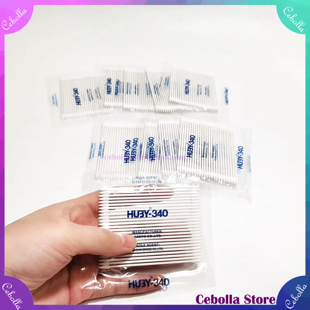 10bags/lot HUBY-340 Fiber Optical  adaptor connector wipe stick Cleaner Dust-free cotton swab BB012 BB013 Free shipping