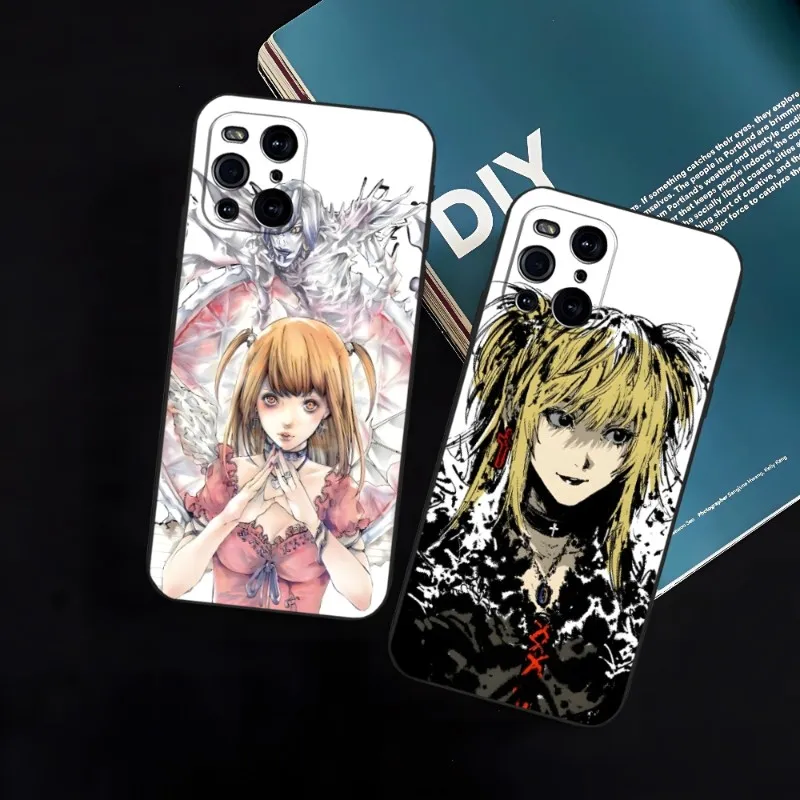 Misa Amane Rem Death Phone Case For OPPO Reno 6 Pro 7 Find X3 Neo A55 X5 A54 A16 A57 A92 A93 A74 A94 K9 K9S Back Cover