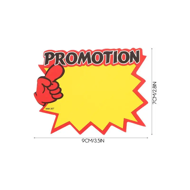 200Pcs Supermarket Promotion Advertising Price Labels Signs Retail Price Signs Paper Price Tags Sales-promotion Cards