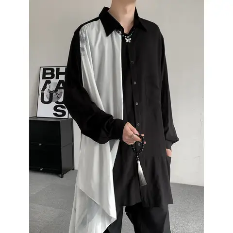 10 best sales asymmetriska herrskjortor - №7