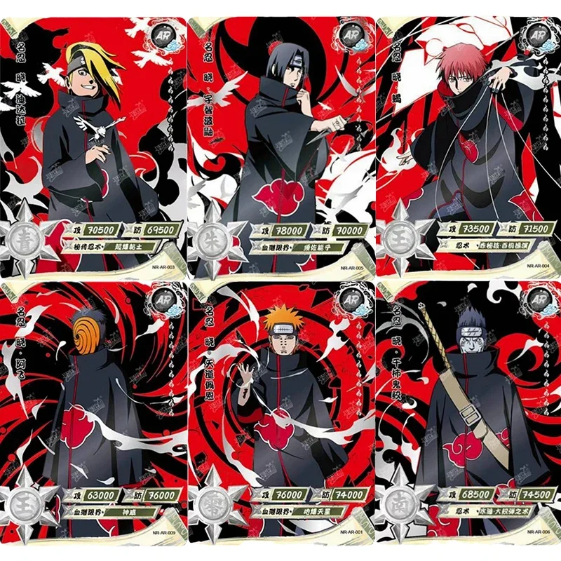 KAYOU Anime Naruto 1-10 silver AR Card Shippuden Array Zhang Xiao Organization Anbu Kaguya Collection Card Boy Xmas Gift