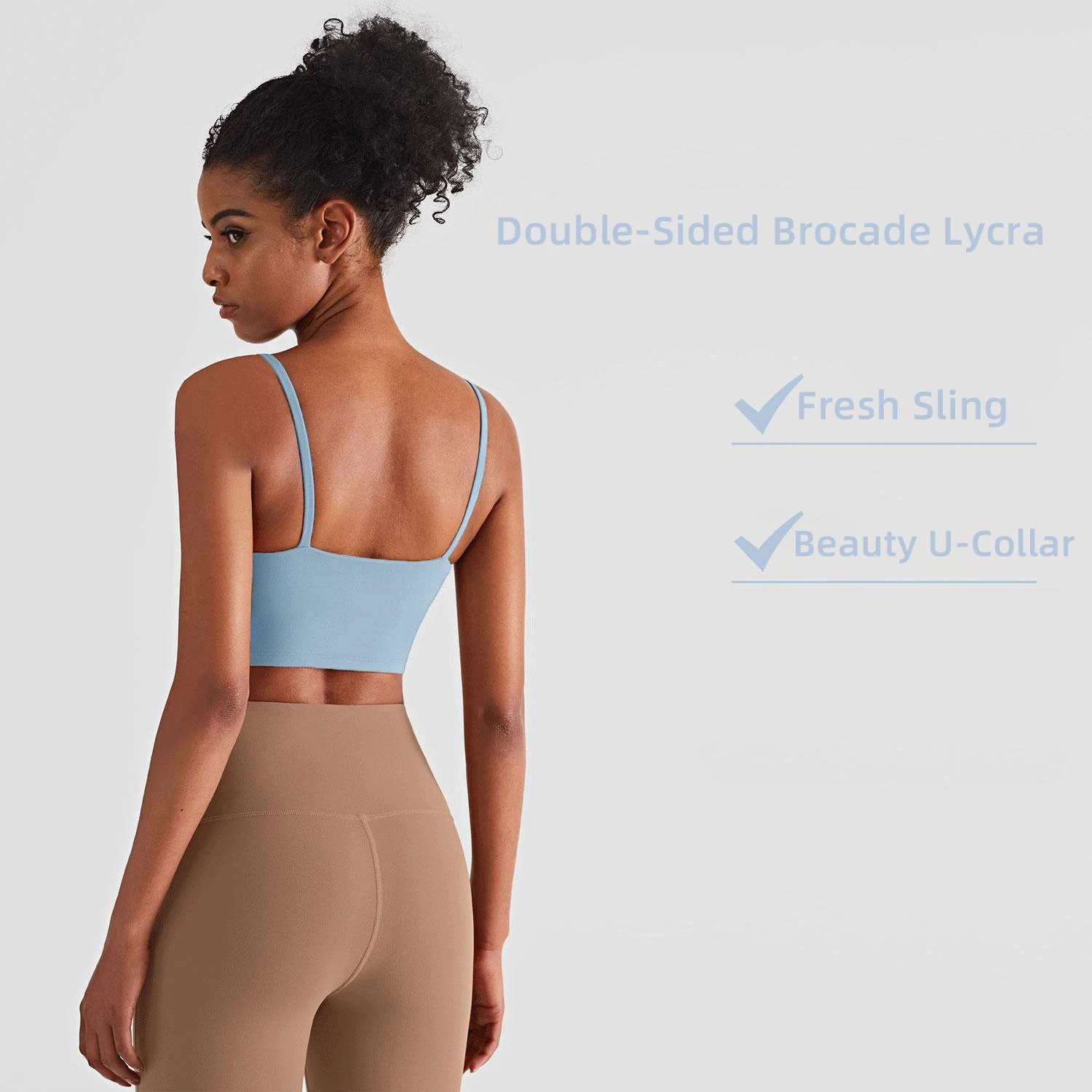 Nuove bretelle in tinta unita Yoga Fitness Vest Naked Feeling Reggiseno sportivo traspirante antiurto sexy Gilet da corsa Reggiseno da palestra per donna 🎽 🏃