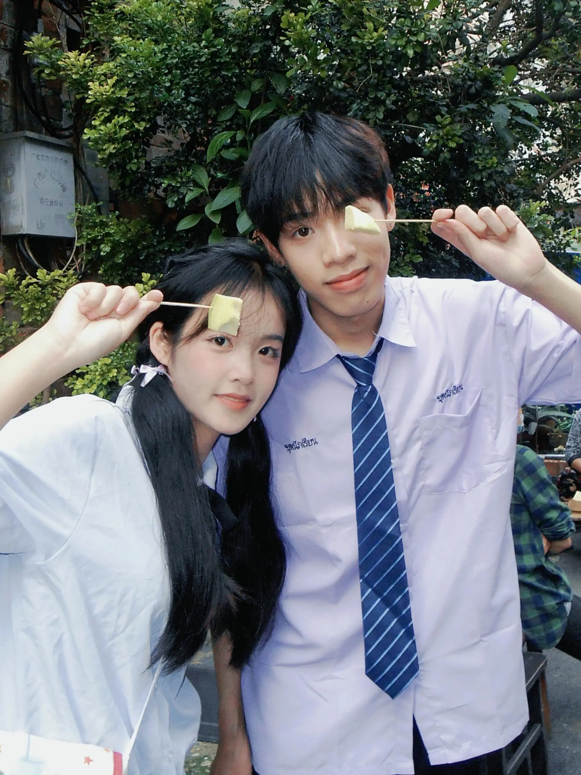 

Couple's Uniform Short Sleeve Shirt College Style Graduation Men's Women's Summer Youth School Uniform Class Photo Shirt