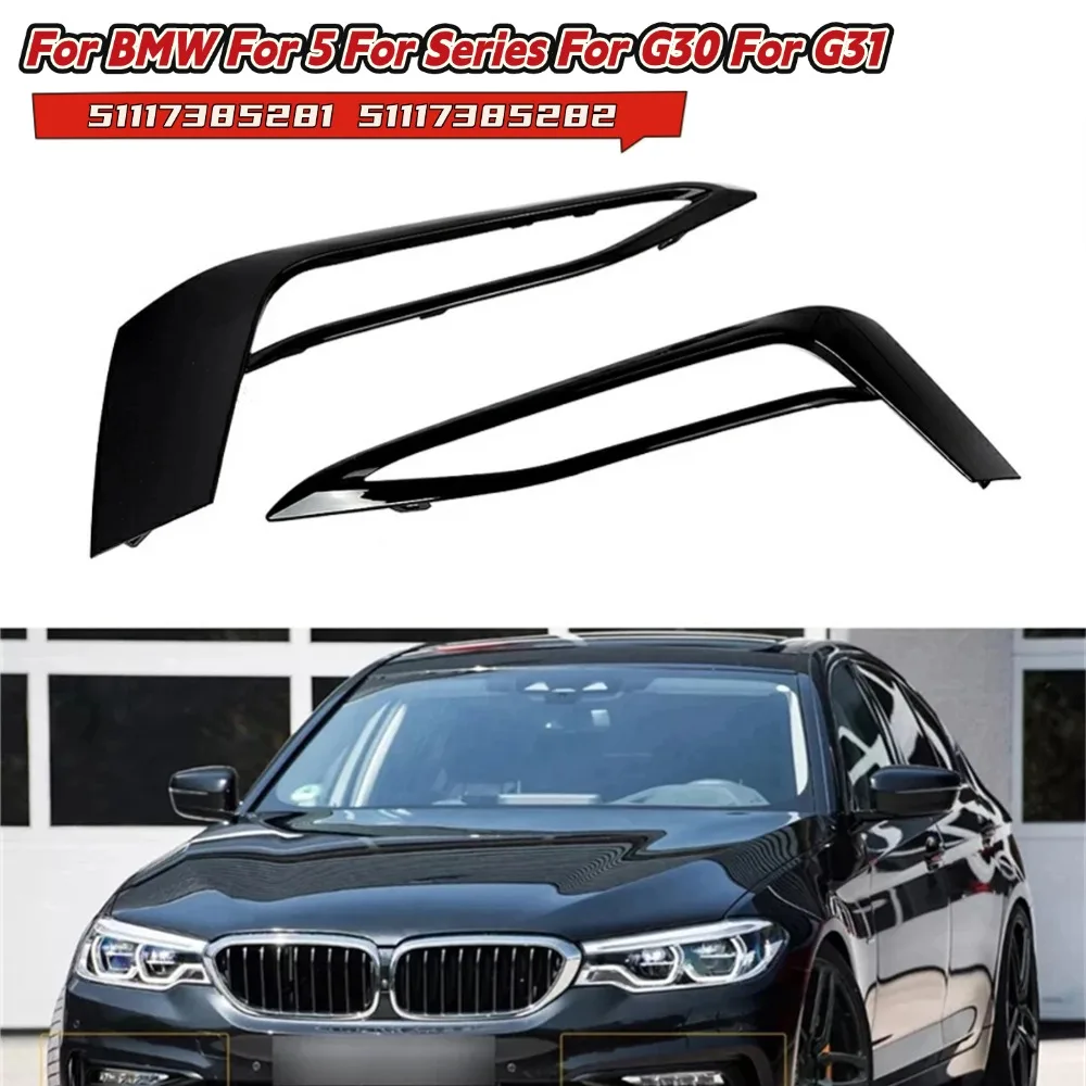 Front Stoßstange Nebel Licht Augenlid Abdeckung Trim Für BMW Für 5er G30 G31 G38 17-20 51117385281 51117385282 außen Zubehör