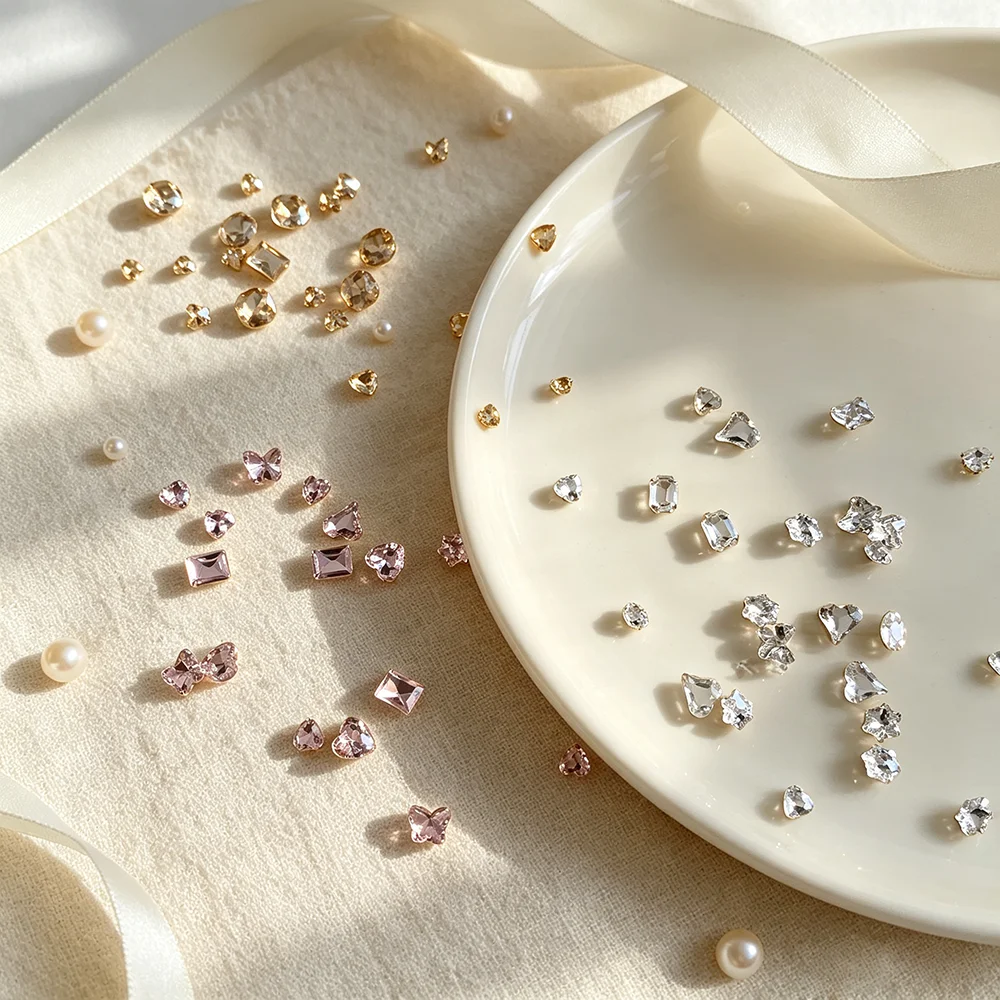 10pcs/set Mixed Size Color Crystal Stud Earrings Set Women Plastic Stud Earrings Sets Designer For Girl Jewelry Party Gifts