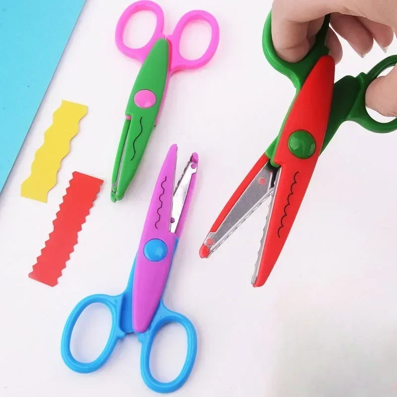 

1 Piece Safety Stationery Scissors for Kids Boy Girl Candy Color Scrapbook Paper Cutter Scissors Cute Scissors Student Supplies