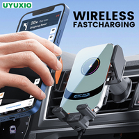 UYUXIO Wireless Car Charger Super Fast Charging Auto Clamping Air Vent Car Phone Holder for iPhone 16 15 14 Pro Max Samsung