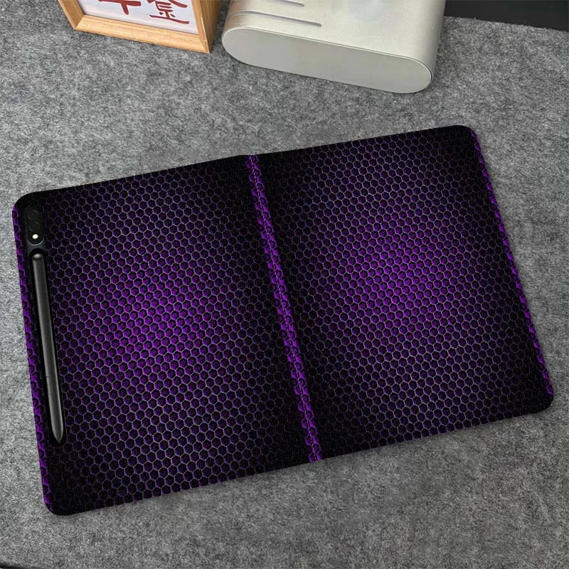 

Purple Hexagon Cool Pattern For Samsung Galaxy Tab S10 S9 S8 S7 FE Lite Soft Flexible Support Tablet Case Gift