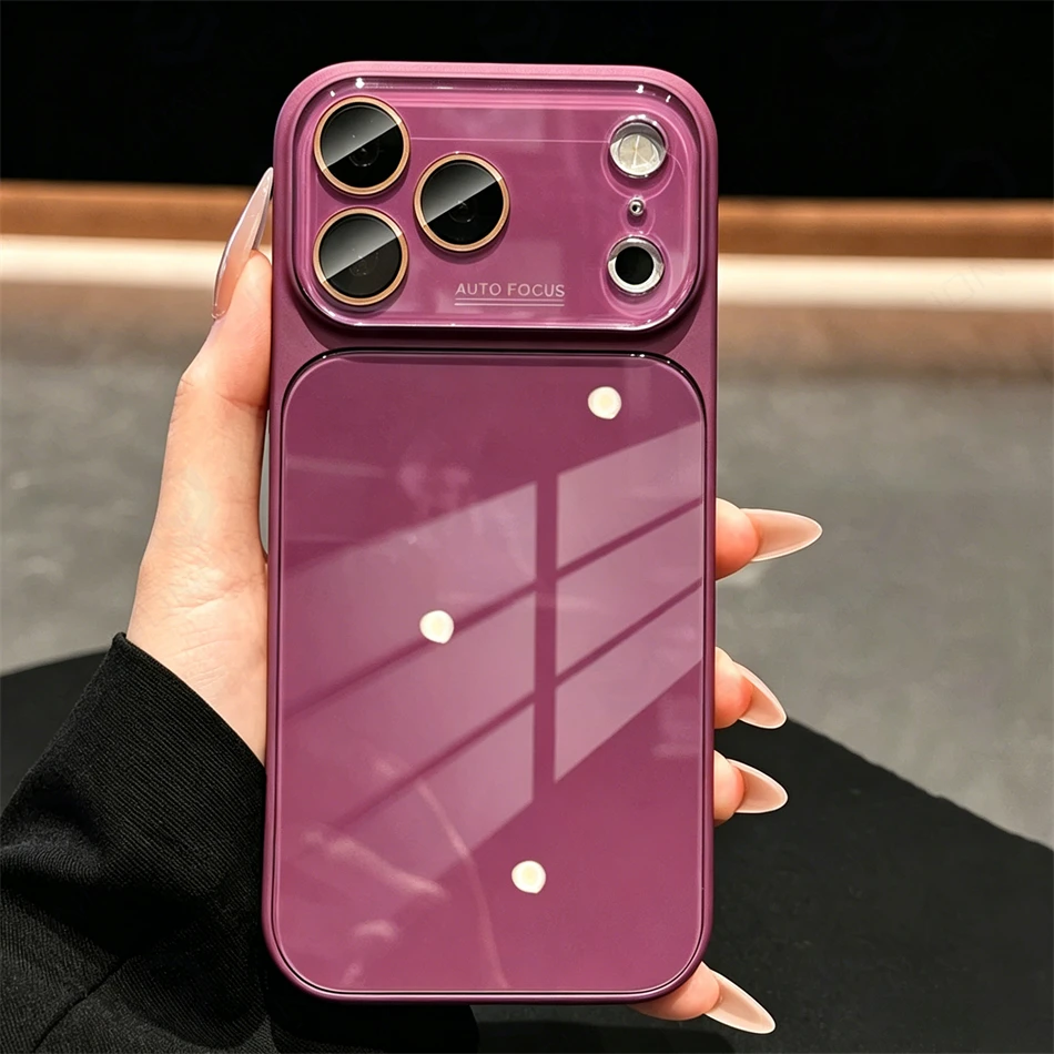 Schutzhülle aus gehärtetem Glas mit großem Sichtfenster und Kameraschutz für iPhone 18, 17, 16, 15, 14, 13, 12 Pro Max – stoßfest, robust und