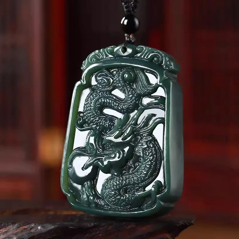 

Натуральные нефритовые кулоны из Хотана, зеленые, благоприятные парные, для мужчин и женщин