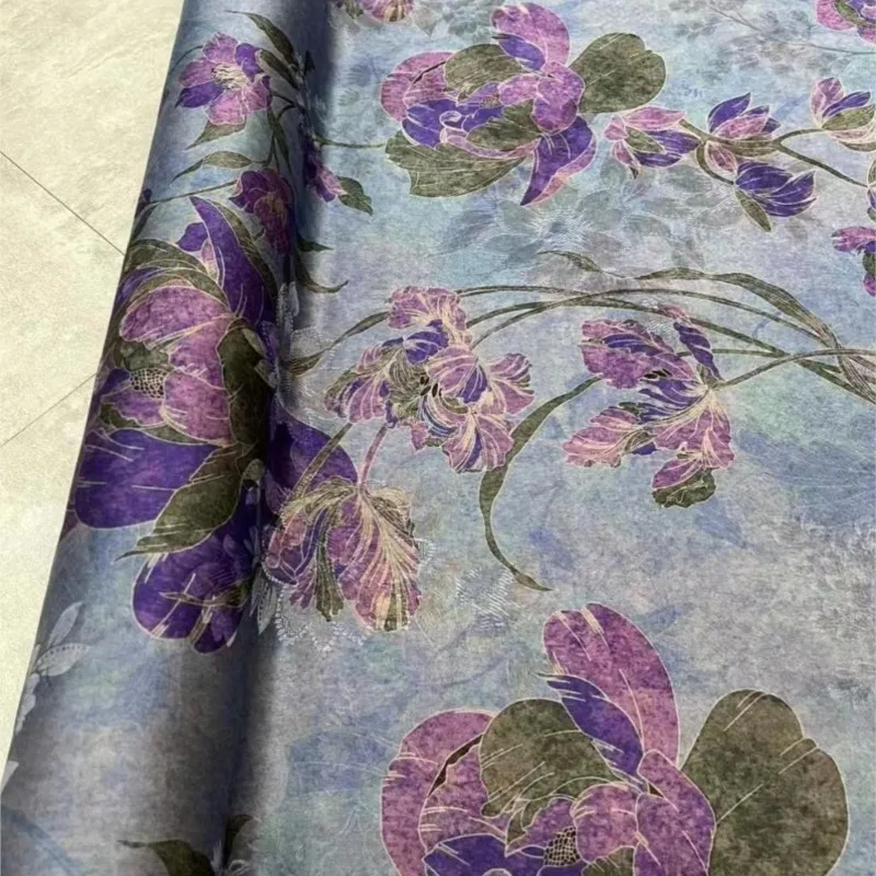 ผลิตภัณฑ์ใหม่ทําจากผ้ากอซผ้าไหมกุหลาบดอกไม้เจาะรูสําหรับชุดกี่เพ้าที่มีสไตล์และ