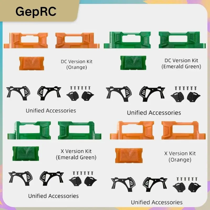 GEPRC MARK5 D/X Frame O4 Pro Kit de actualización piezas de repuesto de fibra de carbono para Dron de carreras de estilo libre FPV chasis de cuadricóptero