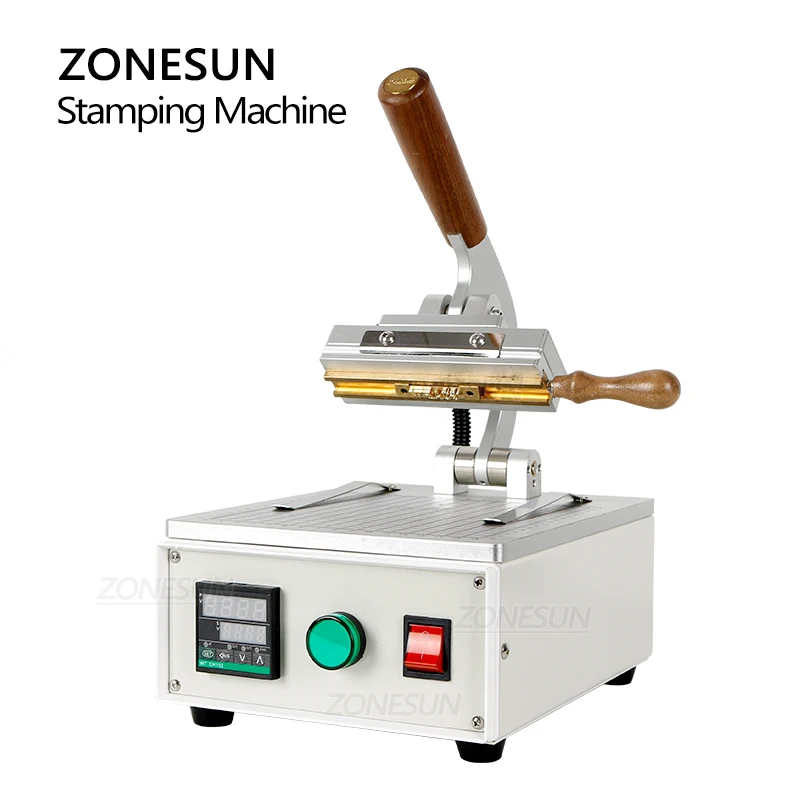 ZONESUN Custom Logo Hot Stamping Machine, Numerical Temperature, Paper Bag, Book Cover, Heat Press Machine, Letter Pattern