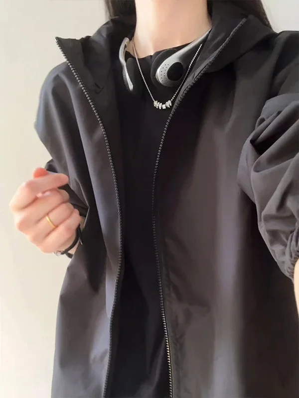 

Мужская водонепроницаемая куртка-бомбер с капюшоном, функциональная, модная, водоотталкивающая, черная, в стиле самурая, на молнии, для осеннего сезона