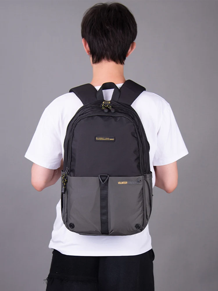 Volunteer Backpack for Men 2023 New Multi-pocket Trendy Waterproof  Commuter Versatile Large Capacity Laptop Nylon Bags 1698-03