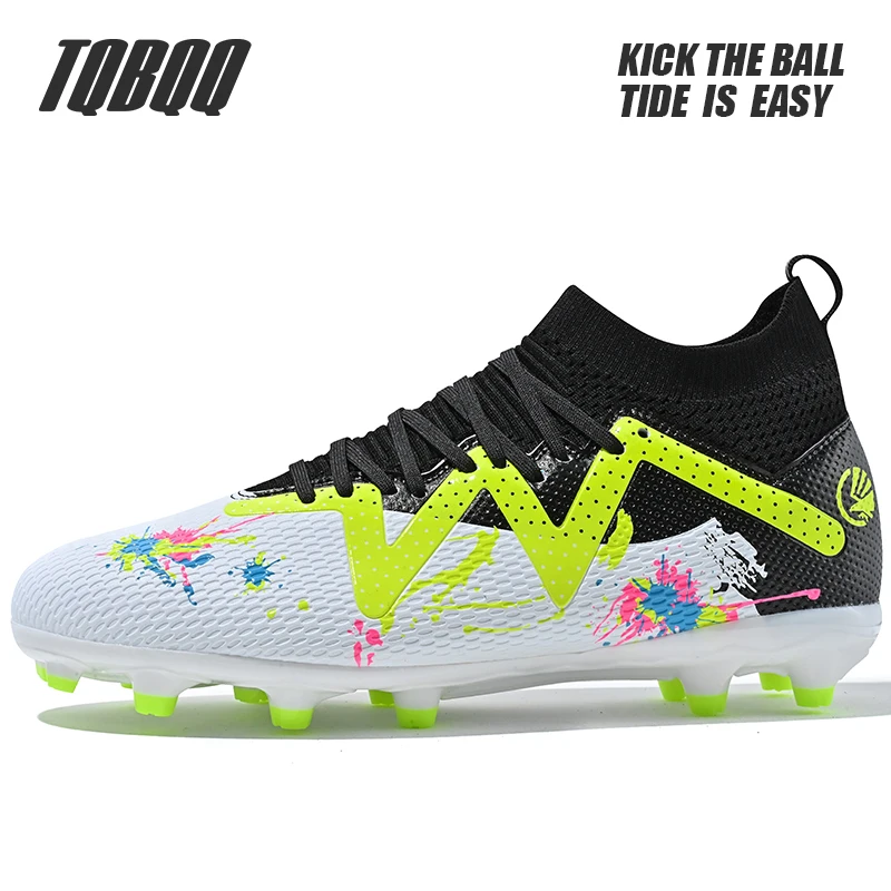 Men's Football Shoes Professional Soccer Cleats Long Nail FG/TF Outdoor Football Boots Training Shoes Anti Slip Futsal Sneakers