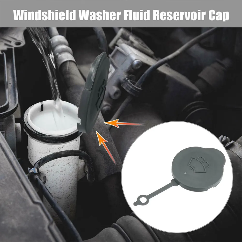 Cars Windshield Washer Fluid Reservoir Cap For Nissan Micra K13 2011-2016 Auto Tanks Covers 12.5x6x0.8cm