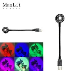 MunLii USB Sunset Night Lamp LED Rainbow Neon Night Light Projector Photography Wall Atmosphere Lighting For Bedroom Decoration