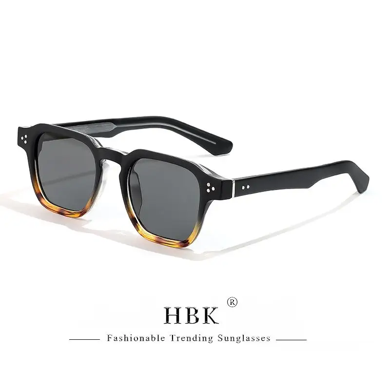 HBK Fashion Square Herren-Sonnenbrille Damen-Sonnenbrille mit Core-Einsatz-Bügel Luxusmarke Sonnenbrillen für Reisen, Strand, Party, Festival, Geschenke – Detail 28