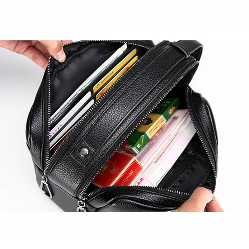 Fashion Men\'s Business Clutch Bag High Quality Leather Solid Color Boys Phone Coin Purse Fashion Man Wallet Casual Handbags Male