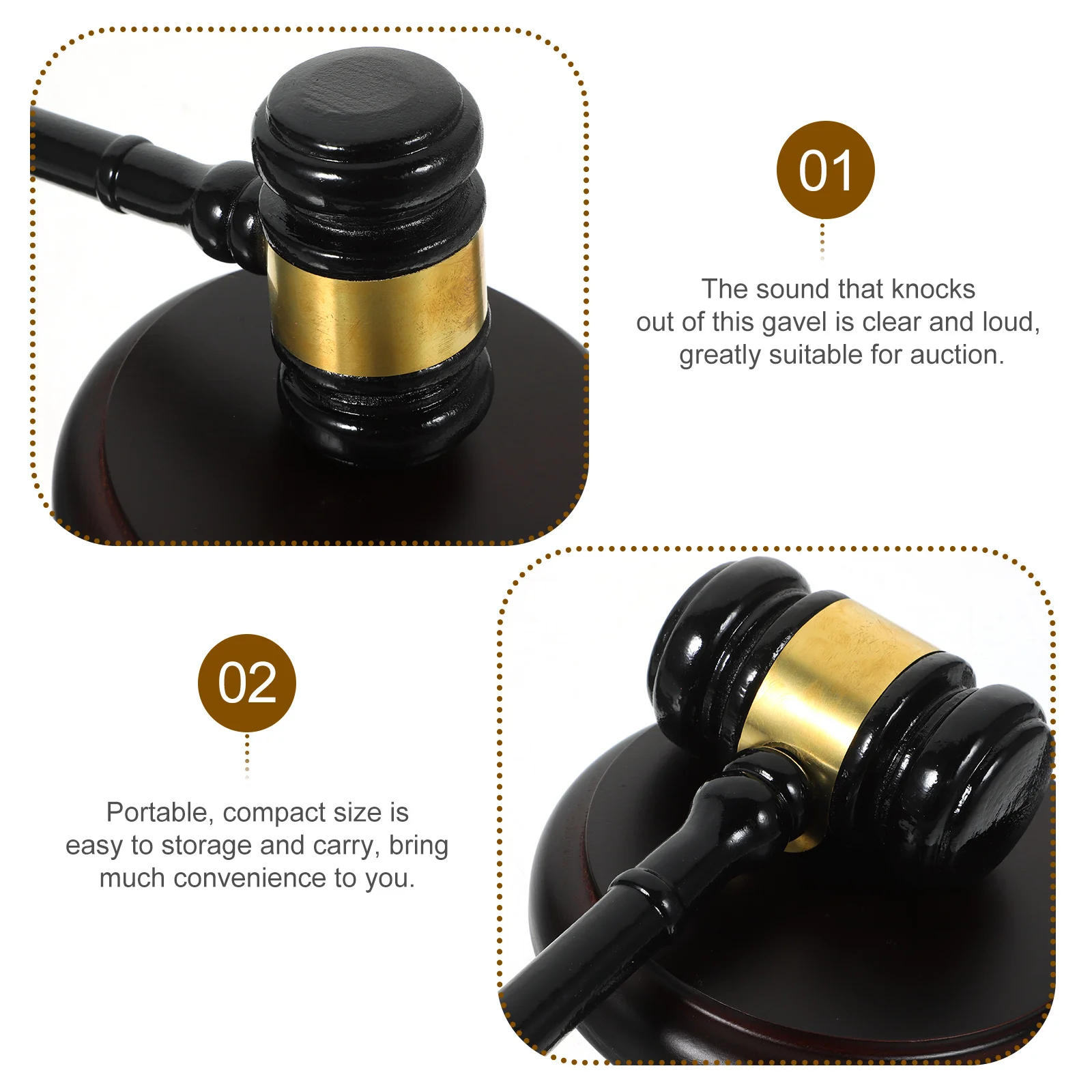 

Wooden Auction Hammer 1 Set Judge Gavel for Court Legal Sound Tool Handcrafted Wood Gavels for Lawyers Professionals