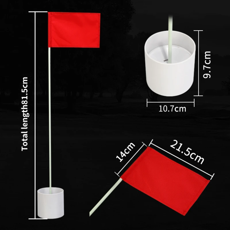 PMG Golf Putting Green Backyard Plastic Practice Hole Cup Flag Stick Pitch Golf Equipment White Course Supplies DB001