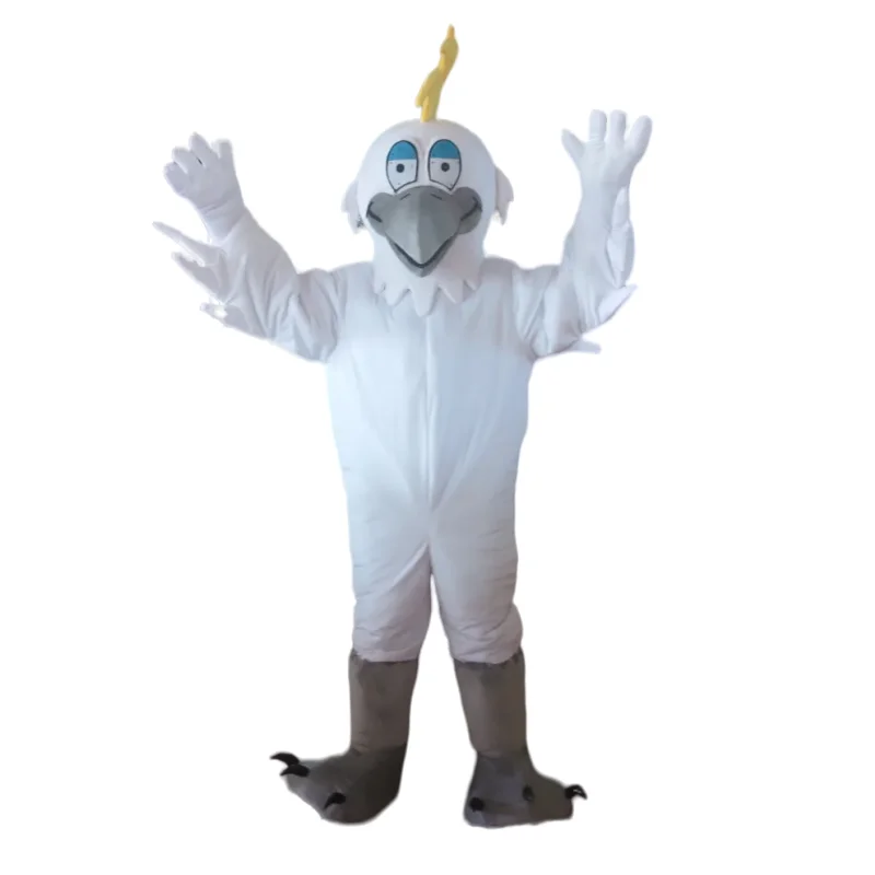 Christmas Seagull Mascot New Snow Geese Egret Bird Mascot Costume Adult Character Cosplay Ceremony Apparel