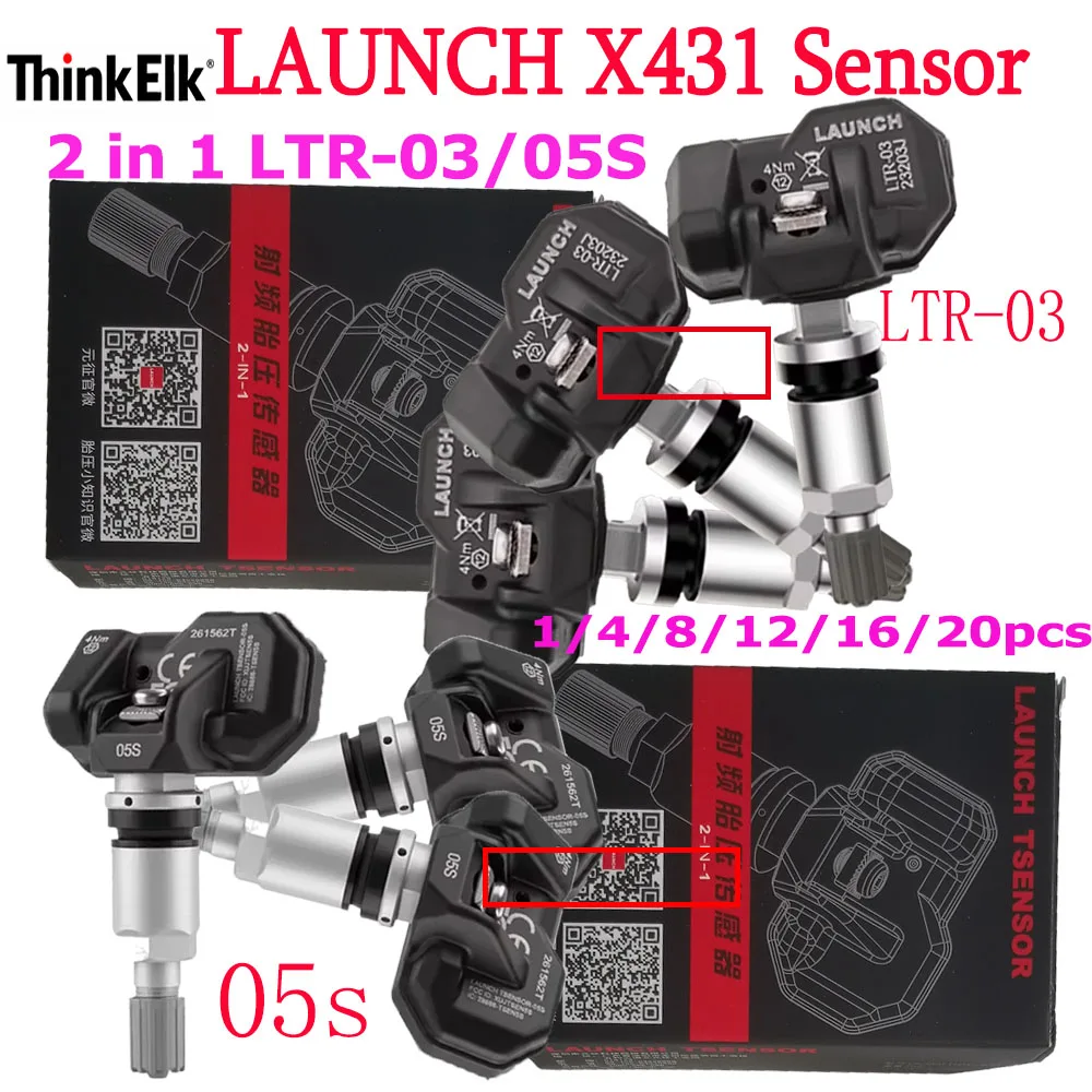 

LAUNCH X431 Sensor 2 in 1 RF-Sensor LTR-03/05S Tire Pressure 315MHz 433MHz 1/4/8/12/16/20pcs Covering 98% of Original Sensors