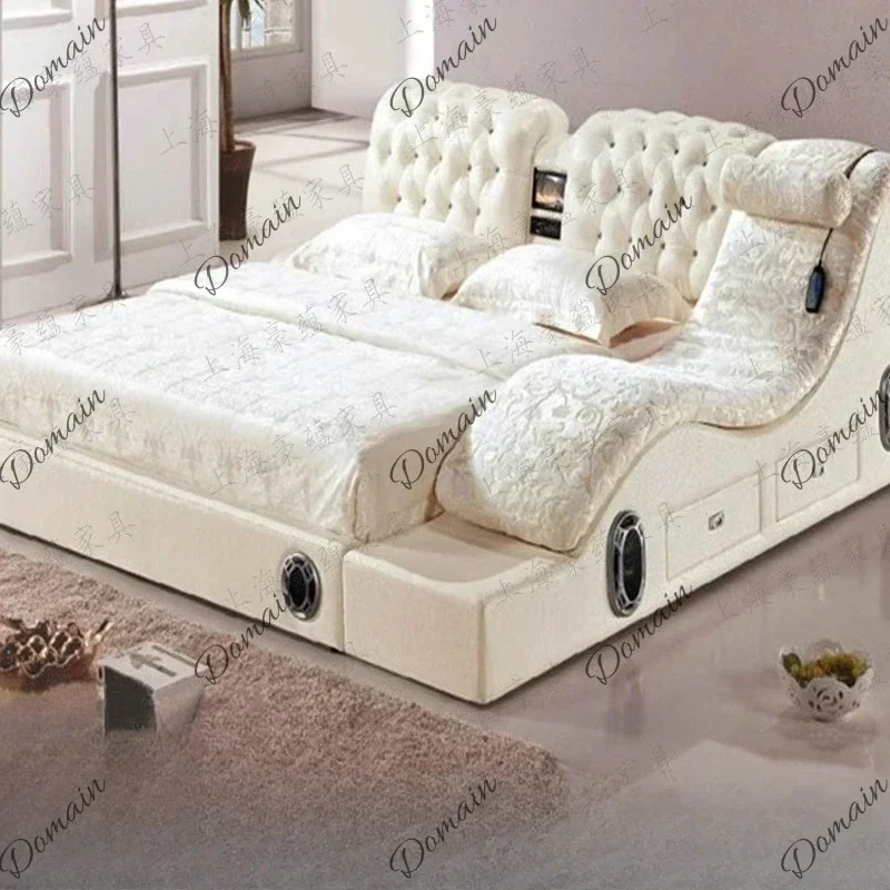 SX Electronic Japanese Bed Unique Massager Queen Double Smart Bed Lounge Upholstery Somieres Y Marcos De Cama Bedroom Furniture