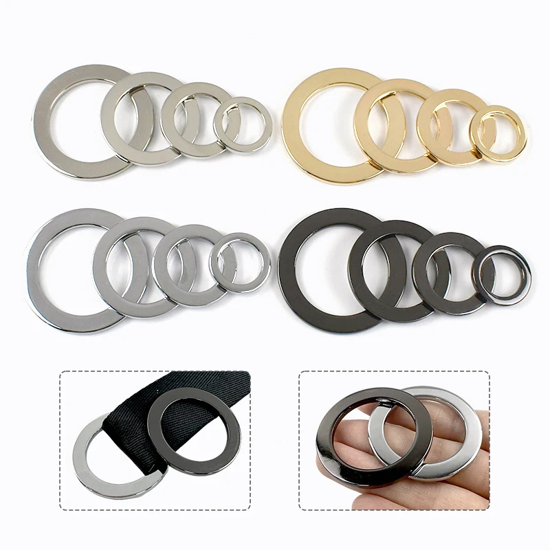 

5Pcs 15-31mm Flat O Ring Metal Buckles for Webbing Strap Clasp Handbag Connector Rings Belt Buckle Loop DIY Hardware Accessories