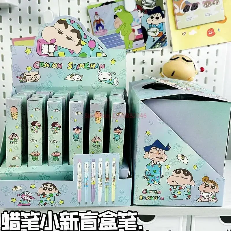 Anime Cartoon Crayon Shin-chan Noob Gel Pen Exquisite Box Packaging Neutral Pen Student Stationery Office School Supplies