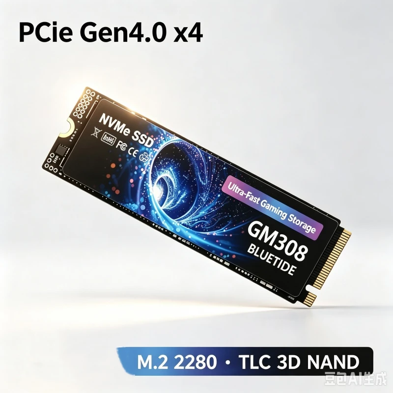M2 2280 NVMe GM308 High Speed SSD Hard Disk 1/2/4TB Option High Read Write Speed Solid State Drive Perfect for PS5 Gaming Mac