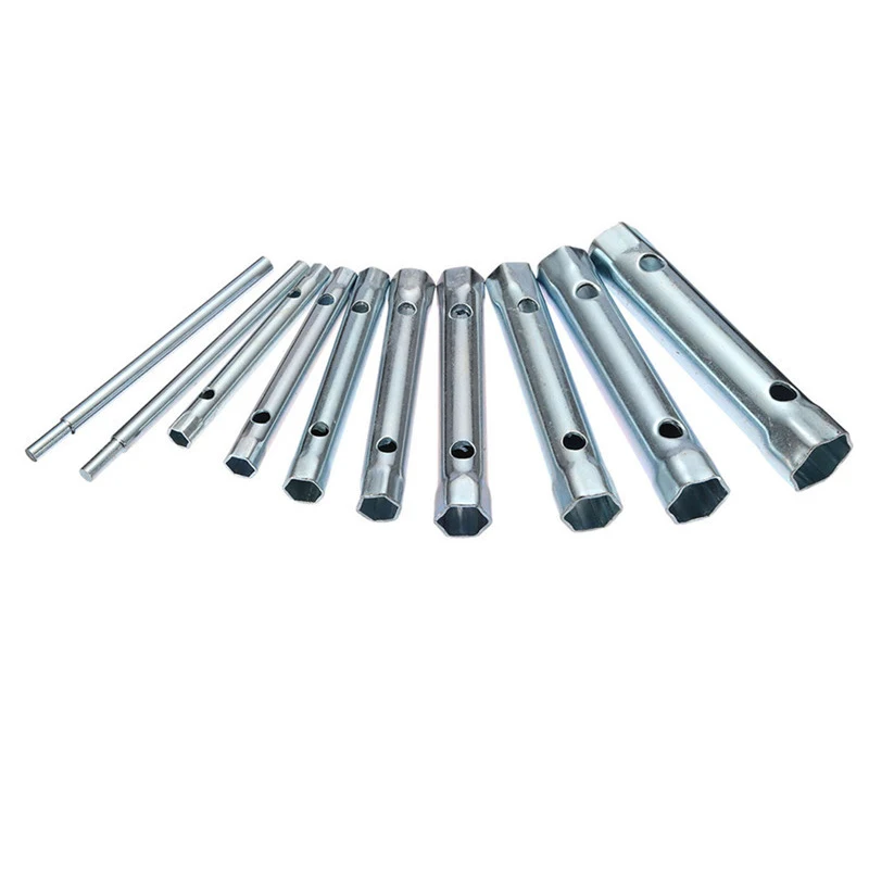 Imagem -03 - Conjunto de Chaves Tubulares Métricas Barra de Tubos Vela de Ignição Chave Inglesa Aço Dupla Face Reparação Automotiva Ferramentas Manuais 622 mm 10 Peças