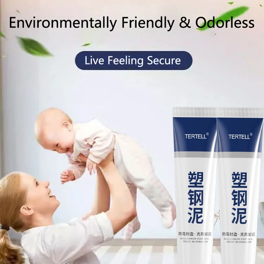 Waterproof Adhesive Plastic Steel Mud Waterproof and Moisture-Proof Sealant Kitchen Bathroom Anti-mildew Glue Crack Repair Agent image 2