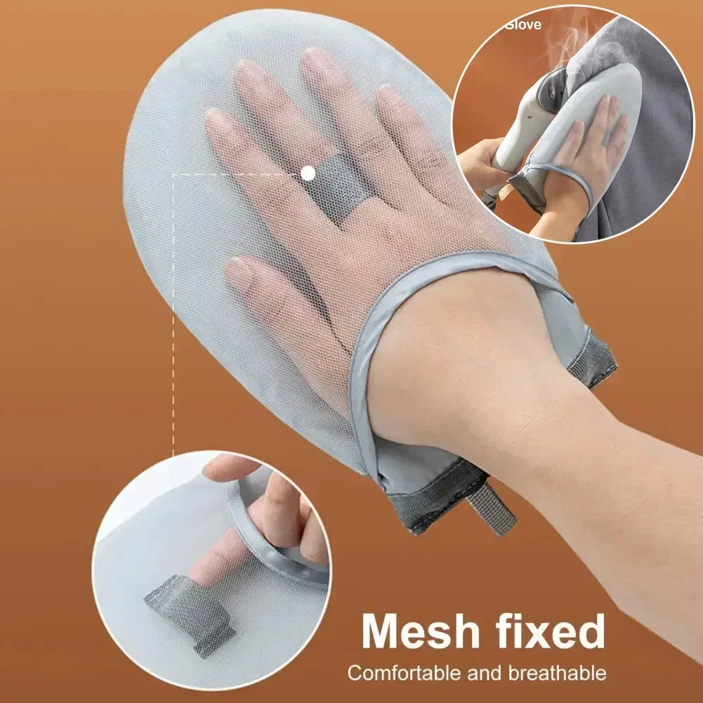 

Home Heat Resistant and Anti Fouling Clothing Steamer Basket Ironing Gloves Handheld Mini Heat Resistant Ironing Pad Iron Cover
