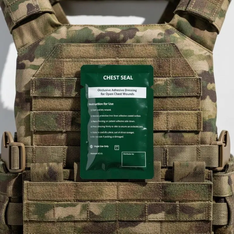 Chest Seal Vented Trauma First Aid Patch Waterproof Sticker for Emergency Use Outdoor Rescue Survival Kit