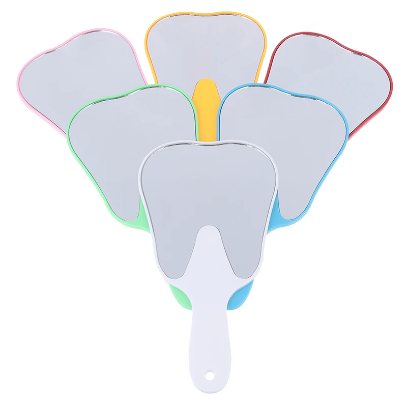 1Pc Mond Tandheelkundige Handgreep Spiegel Tanden Vorm Spiegel Tand Inspectie Orale Spiegel