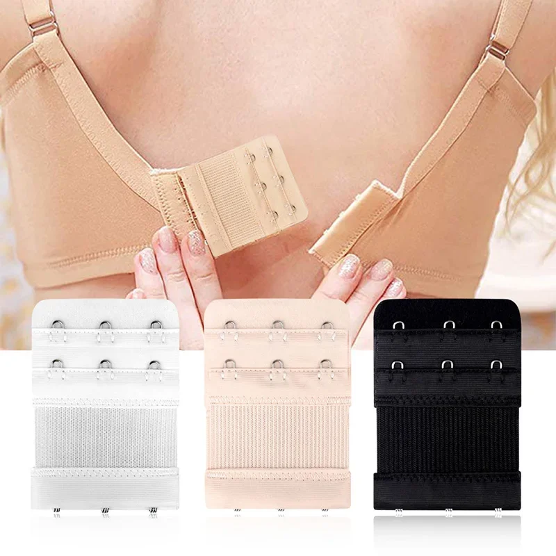 3/12Pcs Women\'s Bra Extender 6/9/12 Hooks Clips Adjustable Bra Buckle Sets Ladies DIY Elastic Underwear Extension Strap Clothing